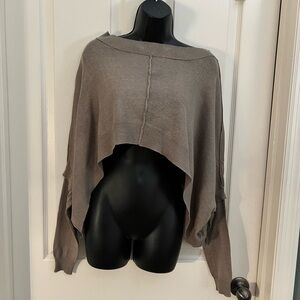 Elegant Short Poncho Sweater- Size S-Very sexy on by itself or over a tank top